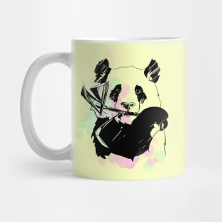 Panda with Bamboo Leaves Mug